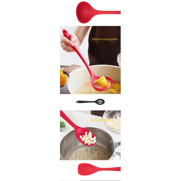 Lightweight Fadeless 10 Piece Silicone Kitchen Utensil Set