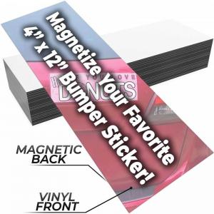 Cheap Self Adhesive Custom Car Magnetic Bumper Stickers Flexible Magnet Material wholesale