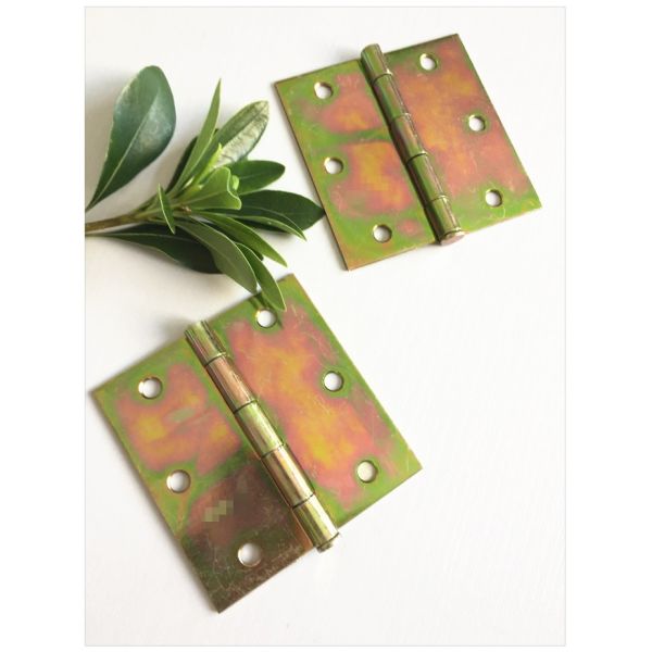 Yellow Zinc Heavy Duty Door Hinges , Metal Door Hinges Metal Material