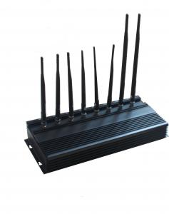 Cheap 8 Band Multifunctional Cell Phone Signal Jammer , WIFI / 4G / 3G Mobile Phone Blocker wholesale
