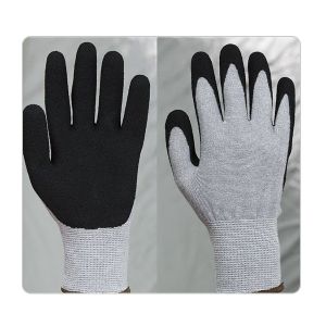 Cheap Breathable Facility Maintenance Grey Bamboo Fiber Sandy Nitrile Gloves wholesale