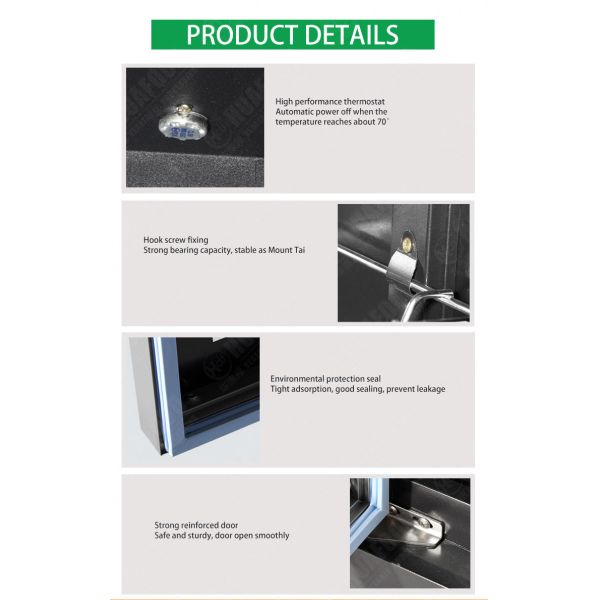 double door 860L capacity heating dry tableware commercial electric disinfection cabinet