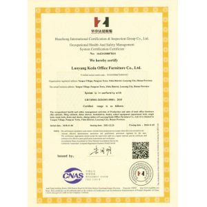 LUOYANG KEDA OFFICE FURNITURE CO., LTD Certifications