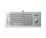 82 Keys IP68 Industrial Stainless Steel Keyboard With Trackball Anti Salt Spray