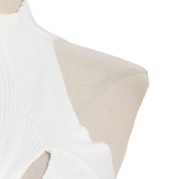 Sexy Irregular Solid Color Sleeveless Hollow Out Kink Knit Vest