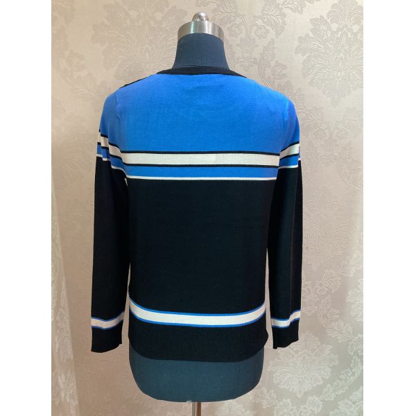 Stockpapa 2 Colors Casual Ladies Striped Sweater For Winter