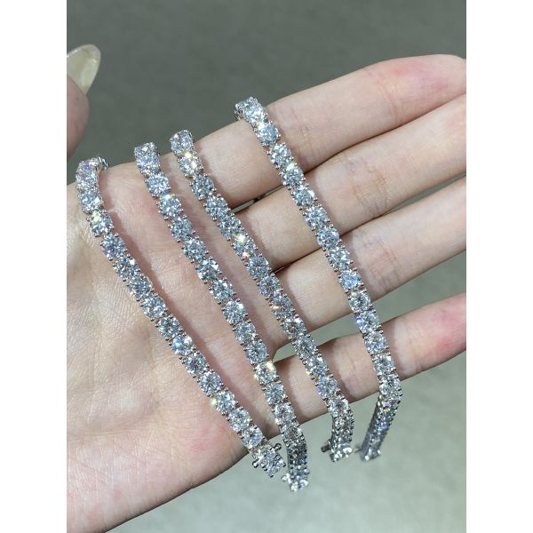 Synthetic Lab Grown Diamond Bracelet Custom Jewelry Tennis Bracelet