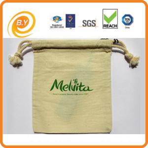 Cheap Pantone 230gsm Custom Canvas Drawstring Bags Cotton Muslin SGS Approved wholesale