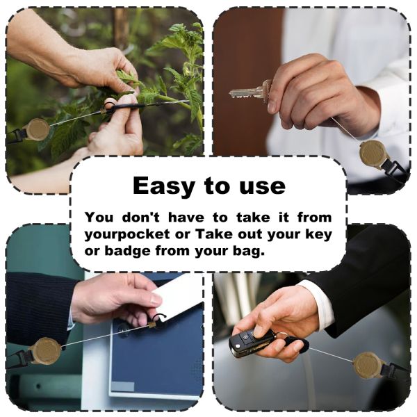 Deyi Badge Reel Heavy Duty Metal Retractable Keychain