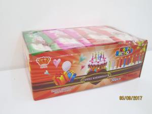 China Happy Birthday Candle Marshmallow Candy / 11g /4 Pcs In One Bag Twist Cotton Candy on sale
