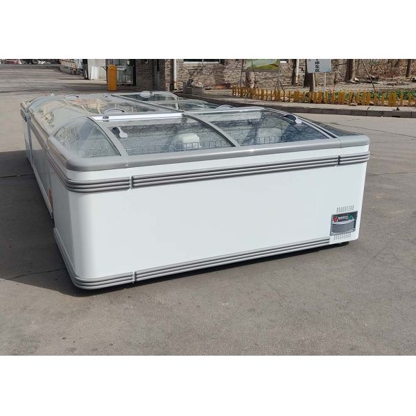 900L R290 Auto Defrost Island Display Freezers Back To Back