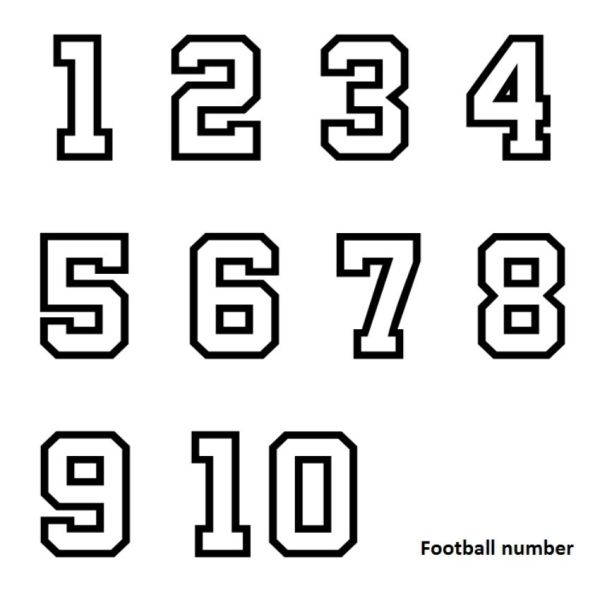 Hot Peel Iron On Jersey Number Custom Heat Transfer Numbers For Soccer Jerseys