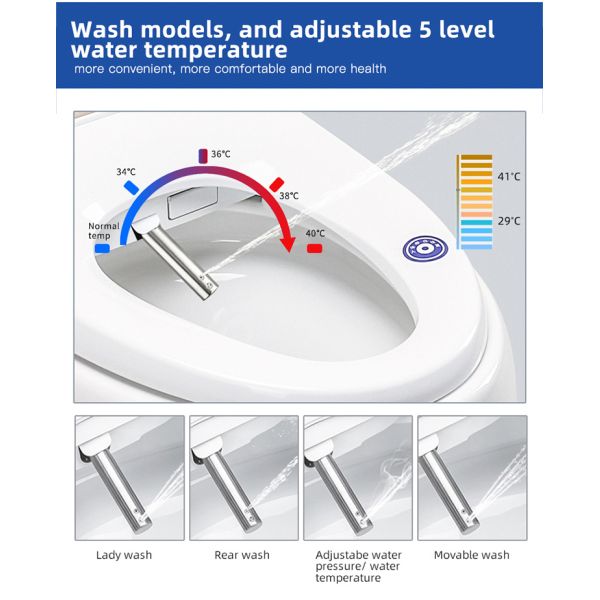 Multifunction Bathroom Smart Toilet , Concealed Tank Electric Bidet Toilet