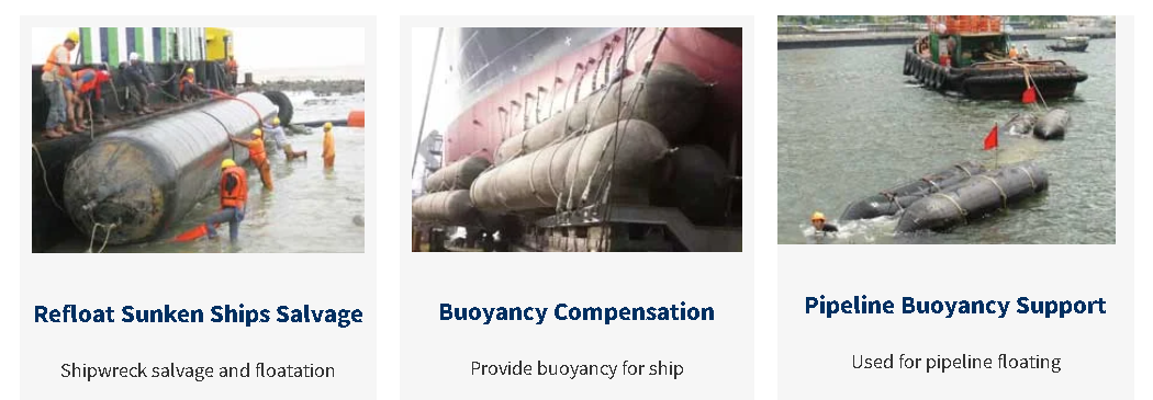 Length 5m-25m Marine Rubber Airbags For Ship Launching / Buoyancy Support