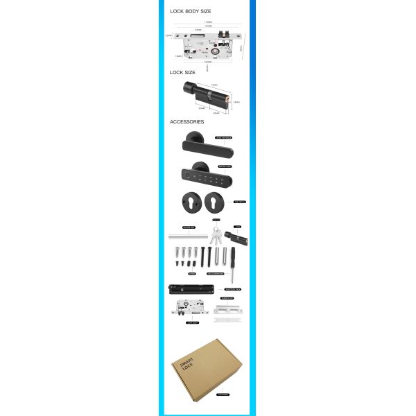 Fingerprint House Door Lock with four ways unlock support bluetooth unlock,wok with google home and alexa