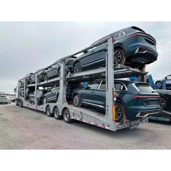3 Axle Transport Car Carrier Trailer Truck with Jost E100 Landing Gear and Product