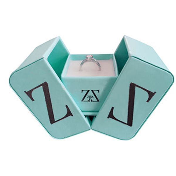 Eco Friendly Jewelry Packaging Opposite Door Opening Necklace Box Packaging