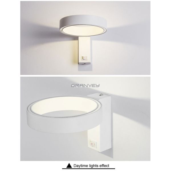 5W 150mm Round Circle Internal Wall Lights , Led Interior Wall Lights White Housing Color