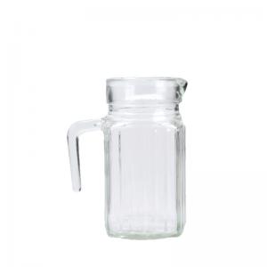 China Beverage Glass Carafe Pitcher Lead Free Water Jug And Glasses 630ML on sale