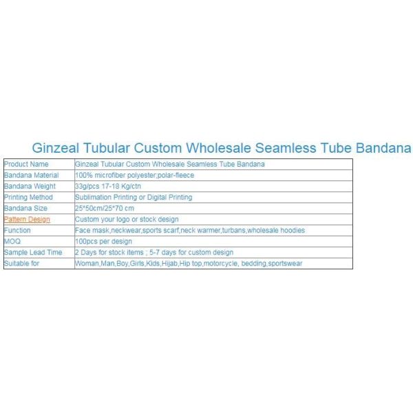 Custom Organic Multifunctional Seamless Tube Bandana,Promotional Products Custom Logo Neck Warmer Bandana,Bandanas Headw