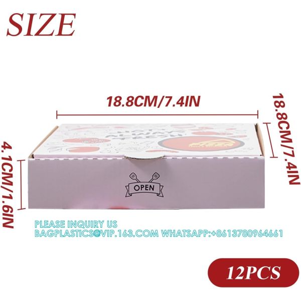 Kraft Corrugated Pizza Boxes BBQ Pattern Printing Cardboard Boxes Takeout Containers Takeaway Shipping Storage Box