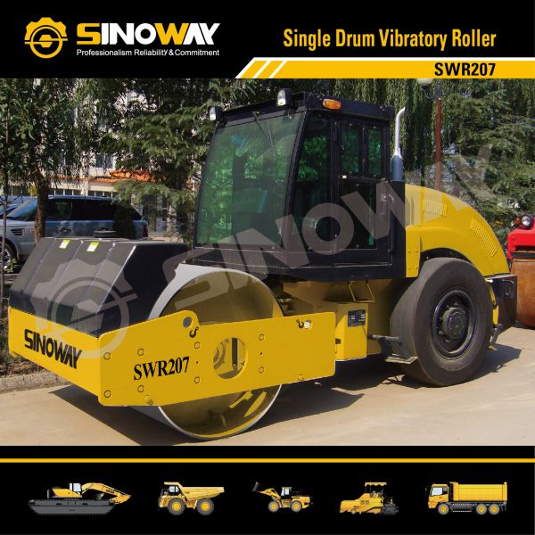 Road Construction equipment 7 ton Soil compactor Single drum vibratory roller