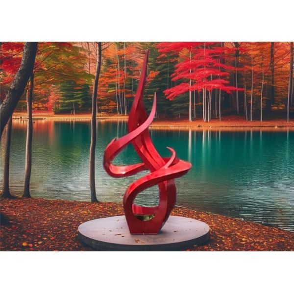 Large Outdoor Stainless Steel Flip Flop Sculpture Public Painted Metal Art