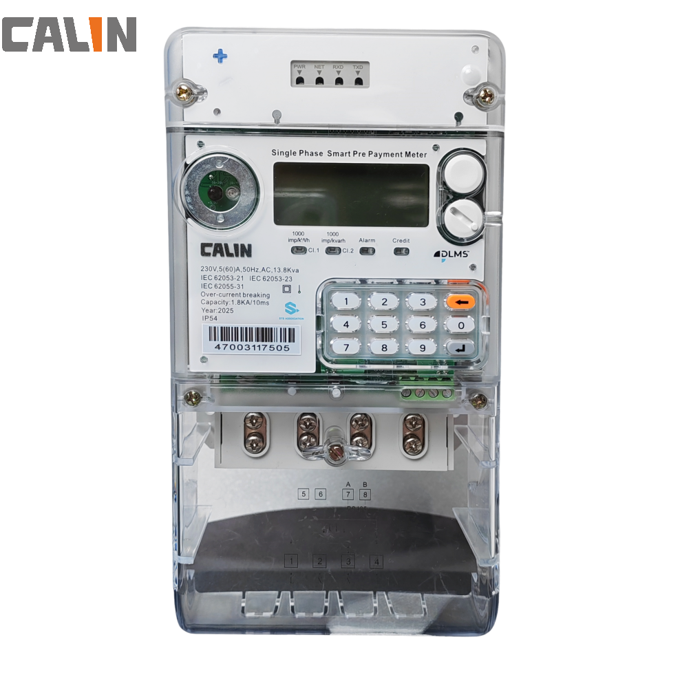 Cheap Card Prepayment Wireless Electricity Meter , 6 Digits Single Phase Kwh Meter wholesale