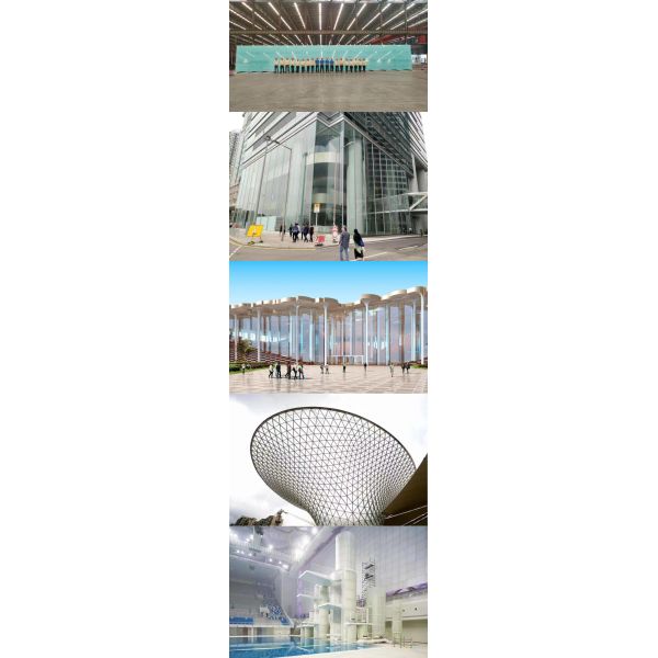 3mm 4mm 6mm 8mm 10mm tempered shatterproof glass Clear Flat Building