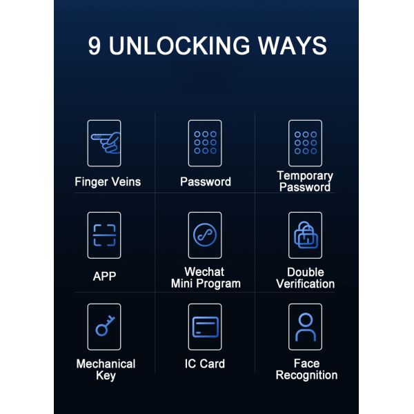 Coffee Gold Tuya Lock 3D Face ID S923MAX Biometric Smart Lock