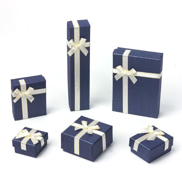 Cardboard Rigid Ring Earring Necklace Jewelry Watch Gift Box Custom Printing