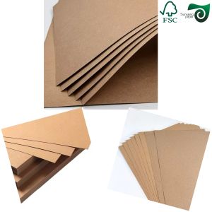 FSC Certified Expansible Brown Kraft Paper Sheets 80gsm 90gsm