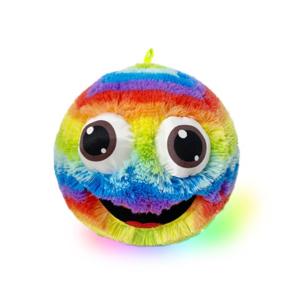 24'' Diameter Inflatable Funny Face Furry Ball With Eyes Polyester Outer Skin for Fun
