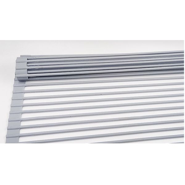 1.0mm Thickness Kitchen Sink Accessories Silicone Coated Roll Up Dish Drying Mat