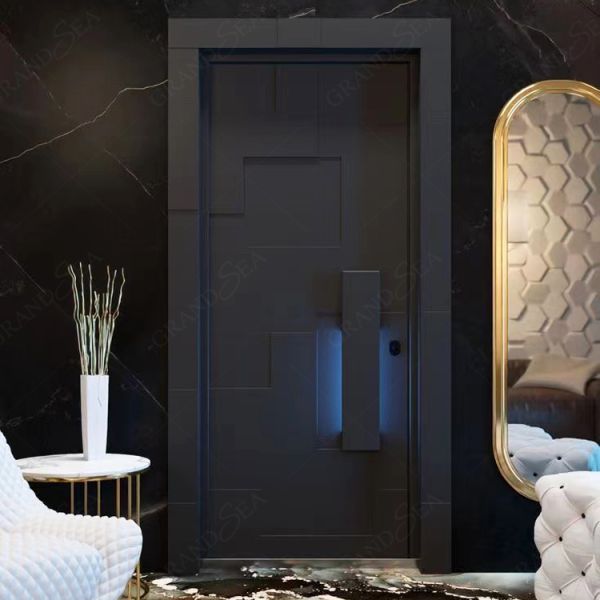 Italian Front Door Design Villa Pivot Entrance Security Luxury Front Pivot Door Modern Entry Black Porta Aluminum Pivot Door