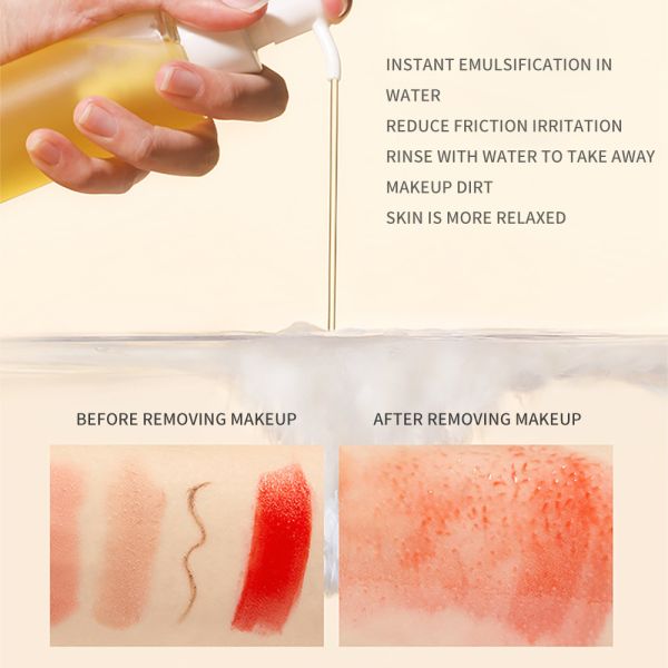 100% Vegan Deep Cleansing Makeup Remover Oil Without Clogging Pores
