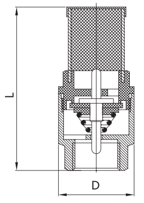 SUS304 Brass Vertical Check Valve