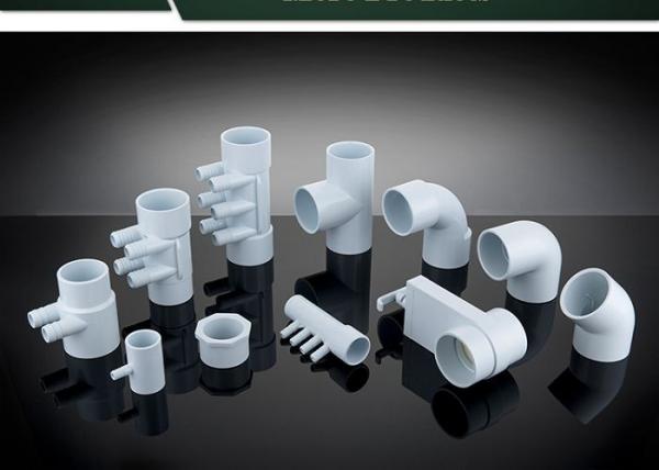 Quality PVC Plumbing Parts Plastic Water Distribution Manifold , Tee , Elbow For Connecting for sale