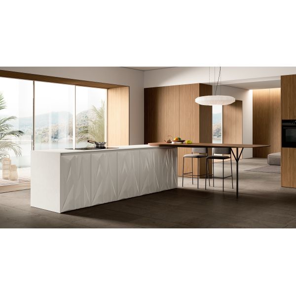 Wood Classic White Kitchen Cabinets Customized Kitchen Furniture With Dinning