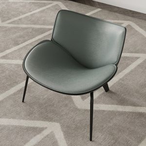 Fashionable Living Room Leather Moon Chair Italy Luxury Designer