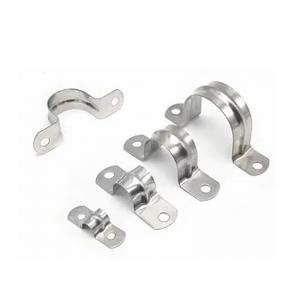 China Accessories Stainless Steel Plumbing Pipe Saddle Clip Brackets with Polish Finish on sale