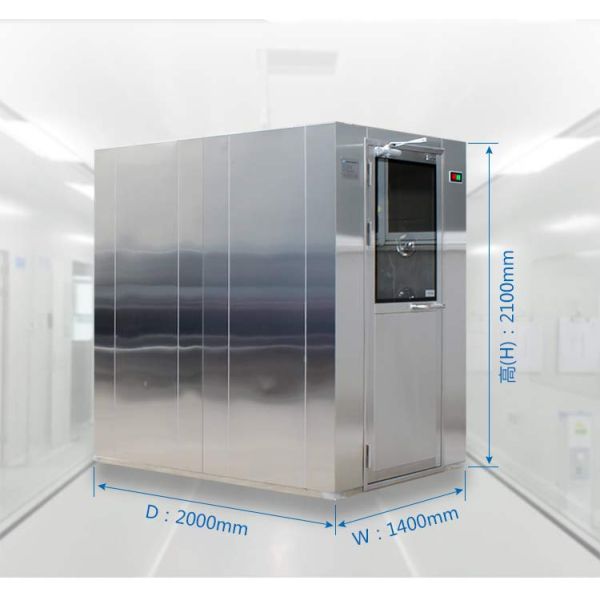 Double People Laboratory Air Shower Room Coated Steel Manual Cleanroom Door
