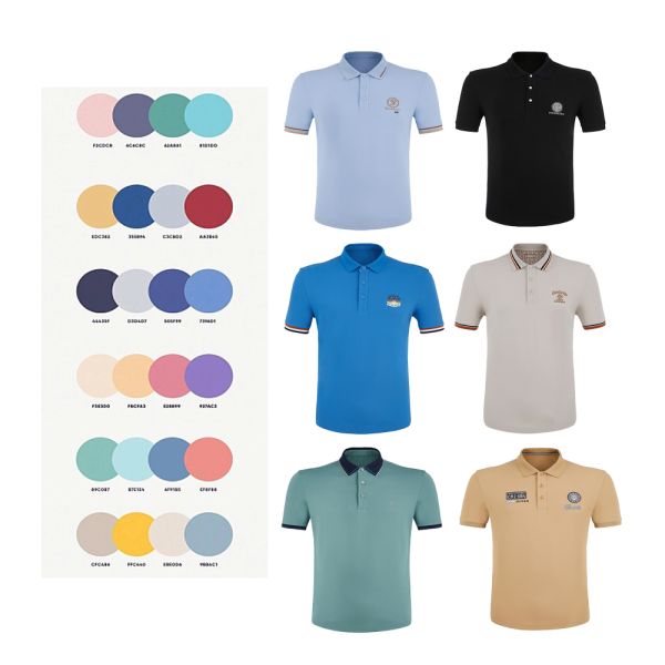 Green Printing Custom Polo Shirts Logo Fashion Trend T Shirt Polo Short Sleeve For Men