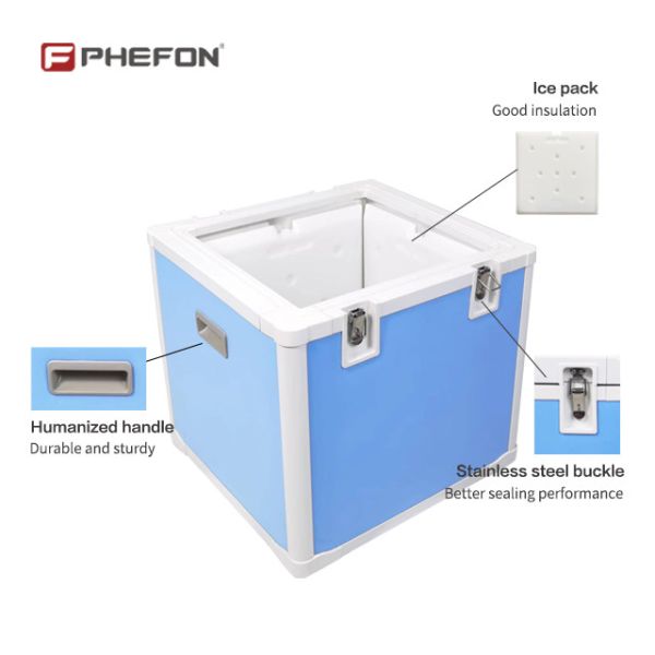 50L Medical Cooler Vacuum Insulated Panel Blood Vip Thermal Box