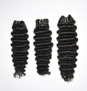 China 6a grade top grade indian remy human hair/deep wave virgin hair weave on sale