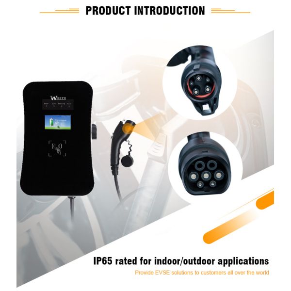 OEM Approved 22kw RFID Three Phase Ev Charger OCPP 1.6J Wall Mounted