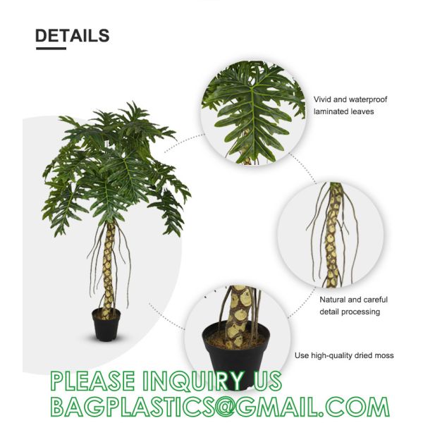 Faux Plant Artificial Plant Split-Leaf Philodendron, Monstera Deliciosa, Fake Indoor Plant, Excellent Gift