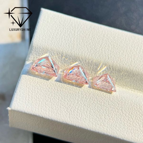 LuxuryShine 1-10CT Princess﻿ Shape Fancy pink Lab Grown Diamond VVS-VS Loose Diamonds Customized jewelry with IGI Certificate