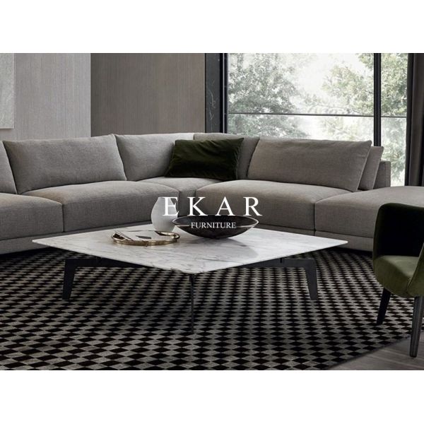Contemporary Square Modern Marble Coffee Table