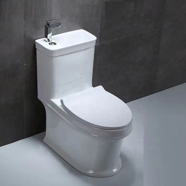 Quality Ceramic Bathroom Toilet Bowl , 700x385x745mm One Piece Toilet Sink Combo for sale
